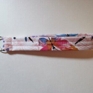 Pink Butterfly Wristlet Strap Keychain #18112026